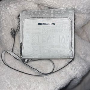 Steve Madden Engraved White Crossbody